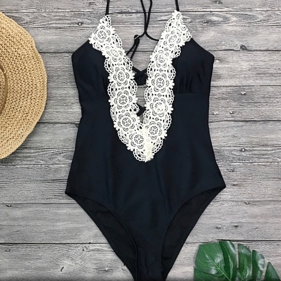 Other - Black Swimsuit with Lace